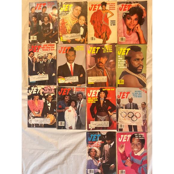 Vintage Jet Magazines Lot (14) 1984 Michael Janet Jackson Lionel Richie Mr. T - Picture 1 of 16
